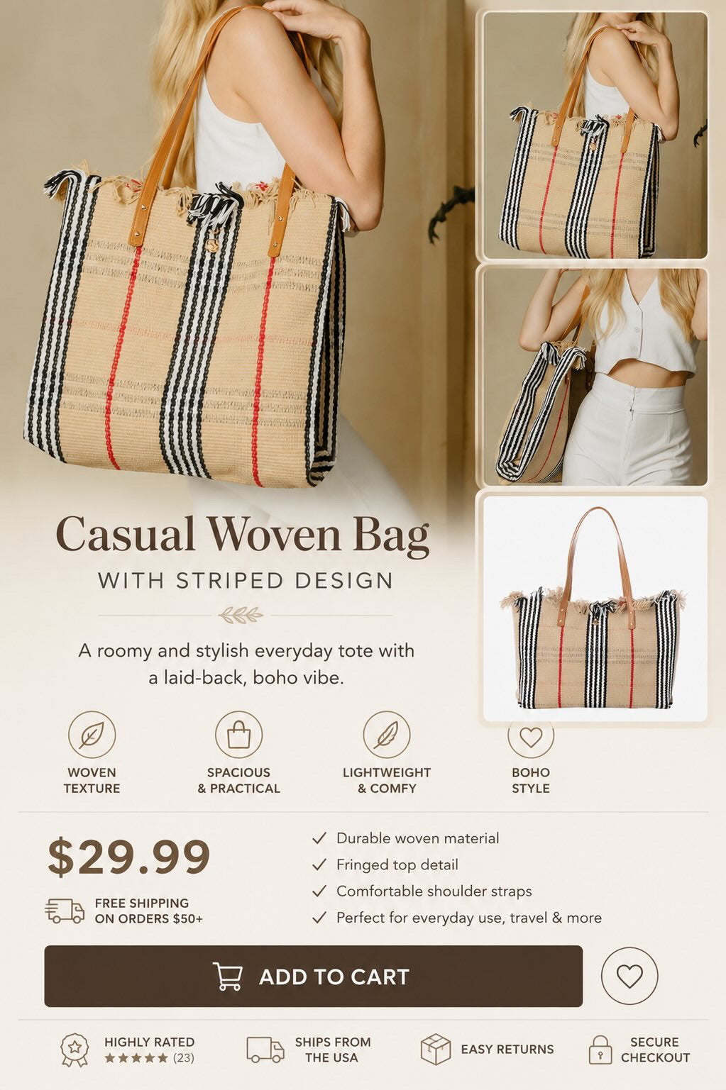 Casual Woven Bag