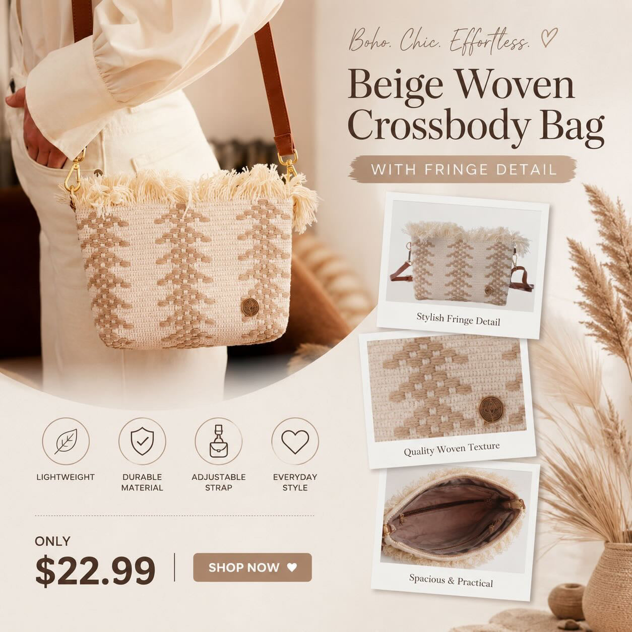 WOVEN CROSSBODY BAG